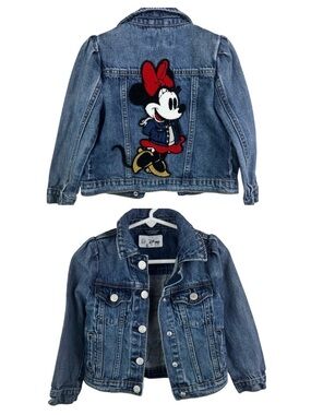 BabyGap x Disney Minnie Mouse Icon Denim Jean Jacket Sz 4 Years Toddler Cute
